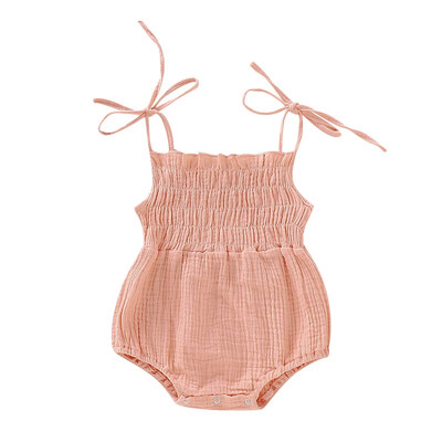 

Summer New Toddler Infant Newborn Baby Girls Boys Romper Sleeveless Solid Jumpsuits New born Sunsuit Playsuit 0-24M