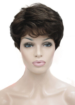 

StrongBeauty Lady Women Short Wave Syntheic Hair Wig Blonde with Highlights Full wigs Color For choose