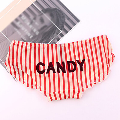 

Fashion Sexy Milk Silk Lady Low Waist Briefs Womens Panties Print Breathable Underpants
