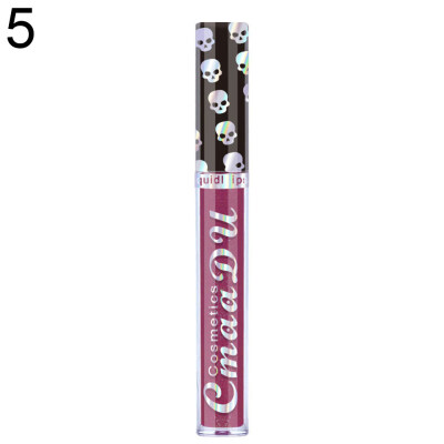 

CmaaDu Skull Glitter Waterproof Long Lasting Matte Lipstick Nude Lip Makeup