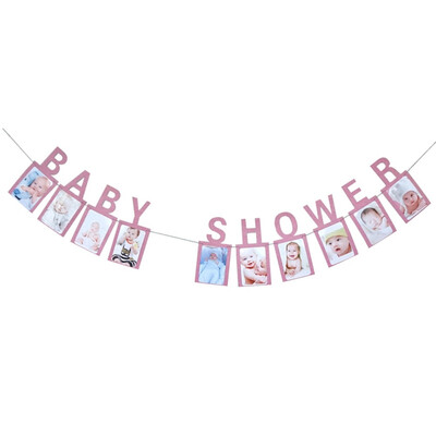 

Baby Theme Photo Frame Pull Flag Frame Banner First Happy Birthday Decoration 1st For Little Boys Girl My 1 Year Old Evening