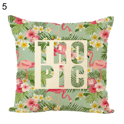 

Flower Flamingo Square Throw Pillow Case Cushion Cover Sofa Bed Car Office Decor