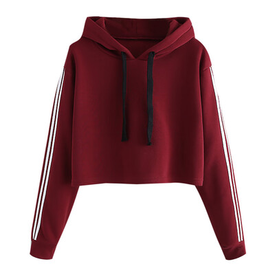 

Autumn 2019 Harajuku Sweatshirt Hoodies Women Streetwear Striped Print Hoodie Korean Style Woman Clothes