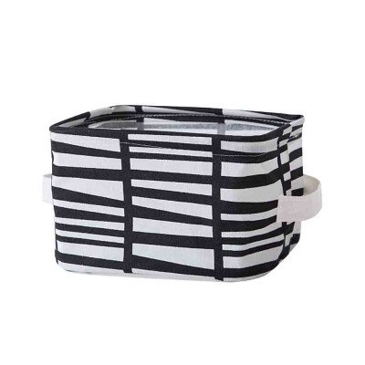 

Toponeto Home Fabric Basket Box Storage Ornaments Linen Cosmetic Case Desktop Stationery