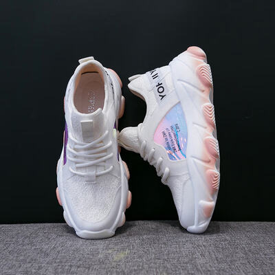 

Women Sneakers Breathable Mesh Green Platform Ladies Shoes Summer Knitting Flats Casual Shoes Women Chunky Sneakers 968w