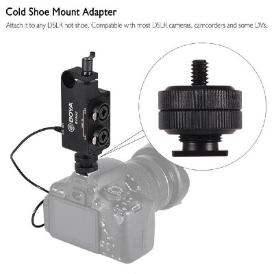 

BOYA BY-MA2 Dual Channel XLR to 35mm Audio Mixer Adapter for DSLR Camera Camcorder DV