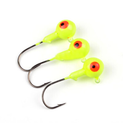 

10pcs Fishing Singe Jig Hook Lead Head Soft Worm Fish Tackle High Carbon Steels