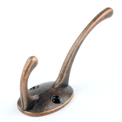 

Newest Vintage Bronze Hook Rustic Key Coat Bag Hat Hanger Rustic Robe Hook For Bathroom
