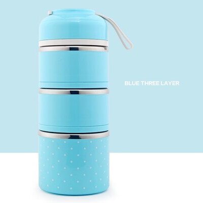 

Creative Dinnerware Sets Handheld Japanese-style multi-layer stainless steel for Kids Food Container