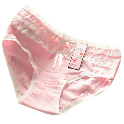

Women Cotton Briefs Sexy Lace PantIes Bow Underwear Ladies Cute Underpants Calcinha 14 Colors