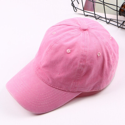 

Korean version of baitou do old baseball cap water wash denim eaves hat female male students street hipster hat summer