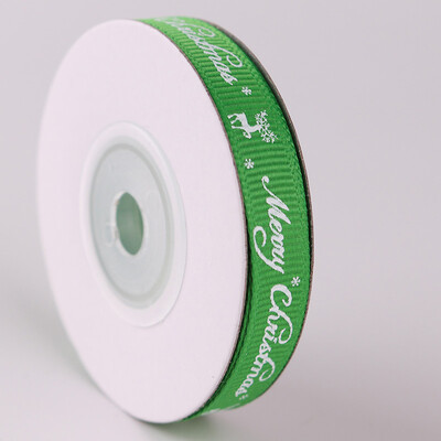 

2020 New Fashion Merry Christmas Ribbon Ribbed Threaded Ribbon Xmas Gift Decoration Ribbon