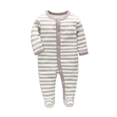 

Summer Baby Boy Girl Romper Newborn Cartoon Printed Jumpsuit Long Sleeve Cotton Pajamas Footies Rompers Baby Clothes