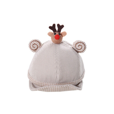 

8-18M Newborn Baby Cap With Cute Bear Top Newborn Kids Baby Winter Boy Girl Hat Baby Boy Accessories Newborn Baseball Hat