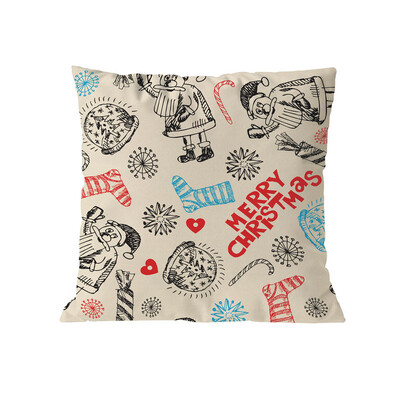 

Tailored Merry Christmas Cushion Cover Square Pillow Case Home Decor