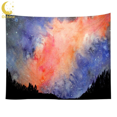 

OCHINE 150130cm Printed Home Tapestry Wall Hangings Mural Beach Towels Starry Sky Landscape Datura Shooting Props