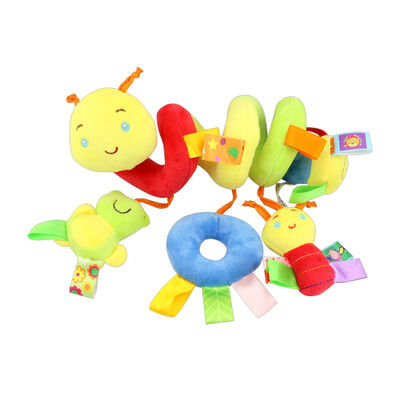 

Kids Toys Hanging Spiral Rattle Stroller Baby Bed Stroller Car Seat Hanging Plush Toy Plush Fabrics Cute Cartoon Animal Sets