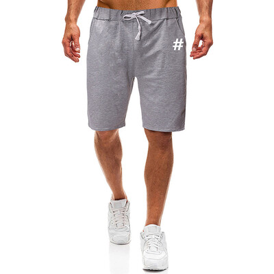 

Gobestart Fashion Men Summer Print Trunks Board Beach Elastic Waist Running Short Pants