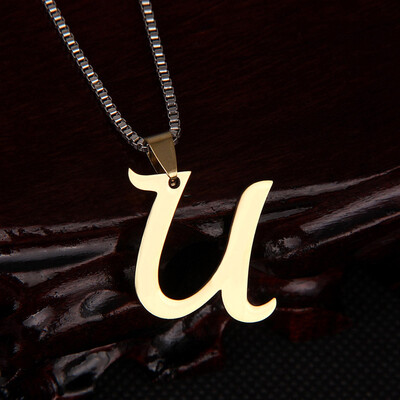 

A-Z 26 Letters Gold Colors Pendant Necklaces Women Choker Necklace Jewelry