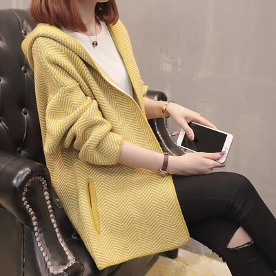 

Autumnwinter new womens 2018 Korea edition lounging hooded cardigan jacket womens harajuku sweater