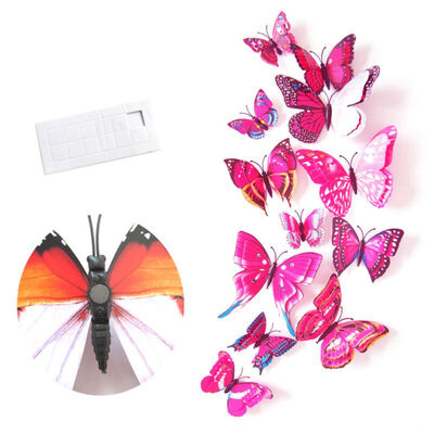 

12pcslot 3D PVC Wall Stickers Magnet Butterflies DIY Wall Sticker Decor Poster Kids Rooms Home Decoration