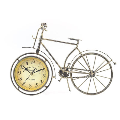 

35x26x4CM Mute Bell for Office Vintage Bike Clocks Metal Retro Shape of Bicycle Decorative Desktop Clock