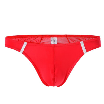 

Ice Silk Translucent Low Waist Thong Comfortable Breathable Solid Color Mens Thong Underwear