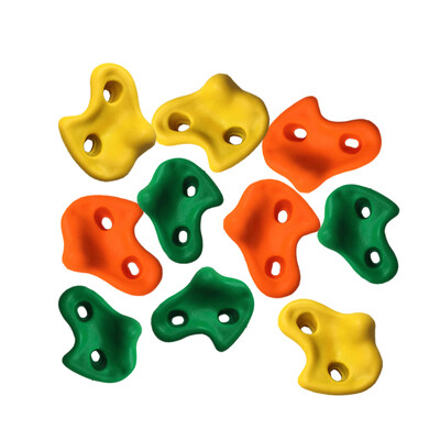 

10x Textured Climbing Holds Rock Wall For Kids Multi Color Assorted Design Parts