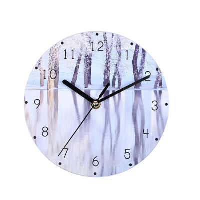 

20CM Retro European Wall Clocks Round Digital Dial Mute Metal Wall Clock for Bedroom Living Room Home Decoration