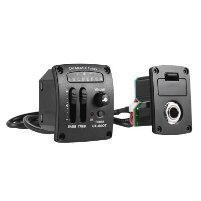 

UK-400T Ukulele Ukelele Piezo Pickup Preamp 2-Band EQ Equalizer Tuner System