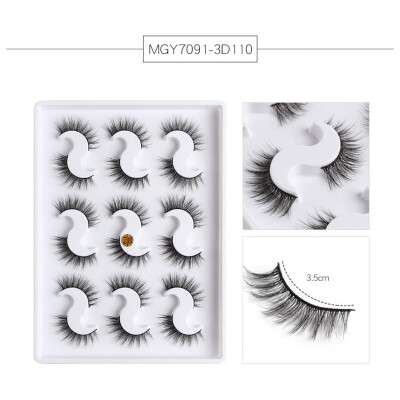 

Gobestart 9 Pairs Of 3D Mink With Soft Long Curly And Warped Many Layer Eyelashes