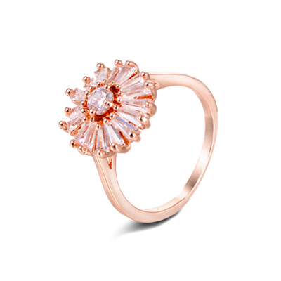 

Explosion Rose Gold Zircon Ring Jewelry Ladies Jewelry Creative Fashion Jewelry