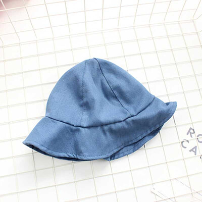 

Spring Baby Boys Girls Toddler Solid Print Bucket Hats Caps Reversible Sun Headwears