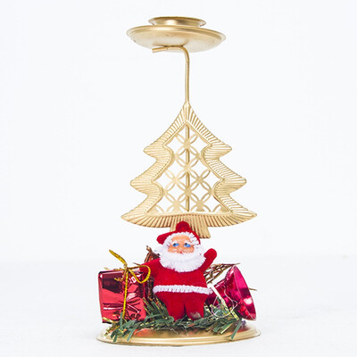 

Christmas Iron Candlestick Ornament Candle Desktop Decor Background Home Decor