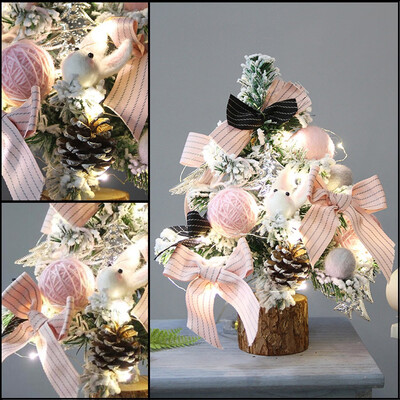 

Tailored DIY Artificial Flocking Christmas Tree LED Multicolor Lights Holiday Xmas Window