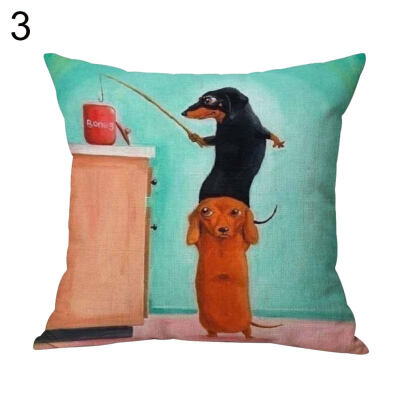 

Cartoon Dog Animal Throw Pillow Protector Case Cushion Cover Bedding Articles