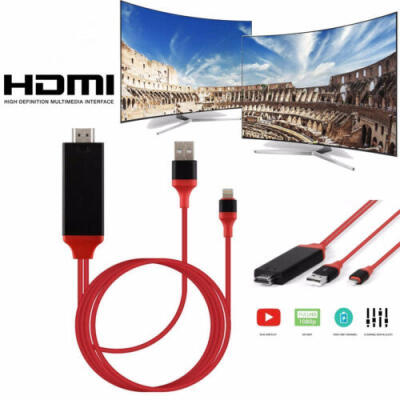 

8 Pin Line to TV HDTV HDMI Mirroring Cable AV Adapter For Android