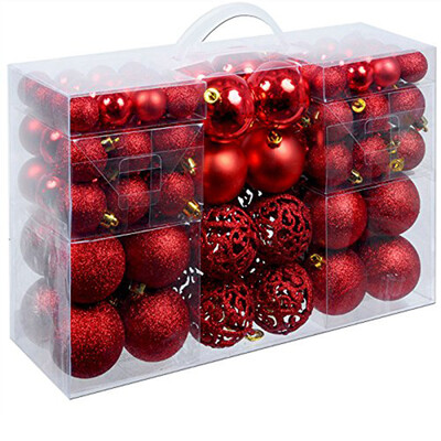 

Gobestart 100PC Christmas Xmas Tree Ball Bauble Hanging Home Party Ornament Decor