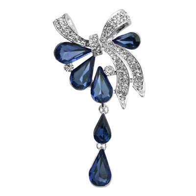 

Fashion New bow brooches for women water drop pin style brooch