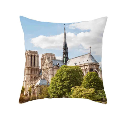 

〖Follure〗Retro Cushion Cover London Paris City Street Scenery Pillowcase Home Decor