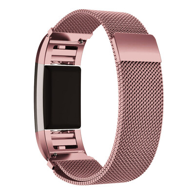 

〖Follure〗Milanese Stainless Steel Watch Band Strap Bracelet HD Film For Fitbit Charge 2