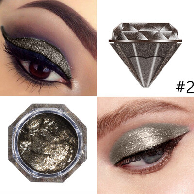 

LANGMANNI Charming Diamond Style 6 Colors Glitter Eyeshadow Make up Palette Shimmer Pigment White Purple Eye Shadow Powder