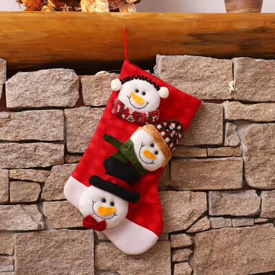 

Toponeto Happy New Year Christmas Stocking Sock Candy Gift Bag Xmas Tree Hanging Ornament