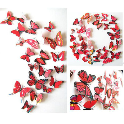 

12pcset Single Layer Wall Stickers PVC Magnet Butterflies DIY Wall Sticker For Kids Room Home Decor