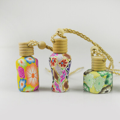 

Car Air Freshener Diffuser Bottle Soft Clay Perfume Bottle Empty Bottle Hanging Perfume Bottle Car Pendant The Color Random