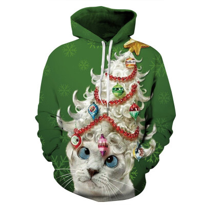 

AOWOFS Christmas New 3D Digital Printing Large Size Mens Hoodies Parent-child Sweater Kids pullover Womens hoodie QYDM175-TZ026