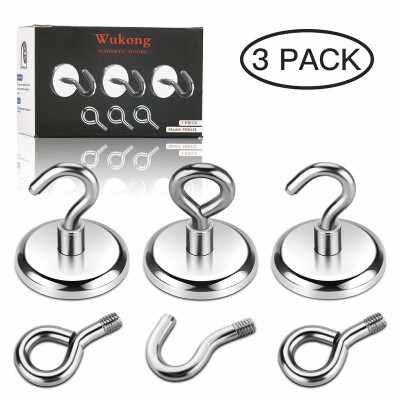 

Magnetic Hook 160 Lbs Super Magnet Hook with Extra 3 Eye Bolts Powerful Neodymium