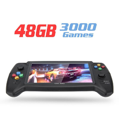 

RS-08 Handheld Game Video Game Console with Double Rocker 7in Screen for FC GB GBA GBC MD NES SFC PS Games Support TF Card 48GB 30