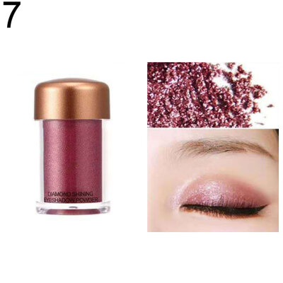 

12 Colors Shiny Eyeshadow Powder Glitter Pigment Makeup Brightening Highlighter