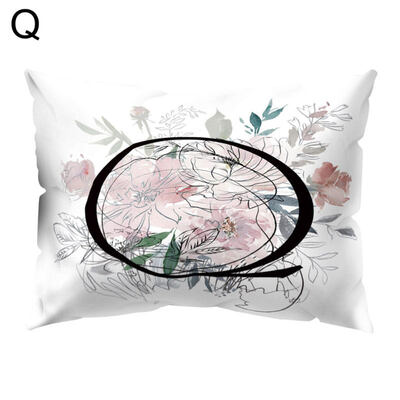 

Vintage Flower Letter Throw Pillow Protector Case Cushion Cover Bedding Articles